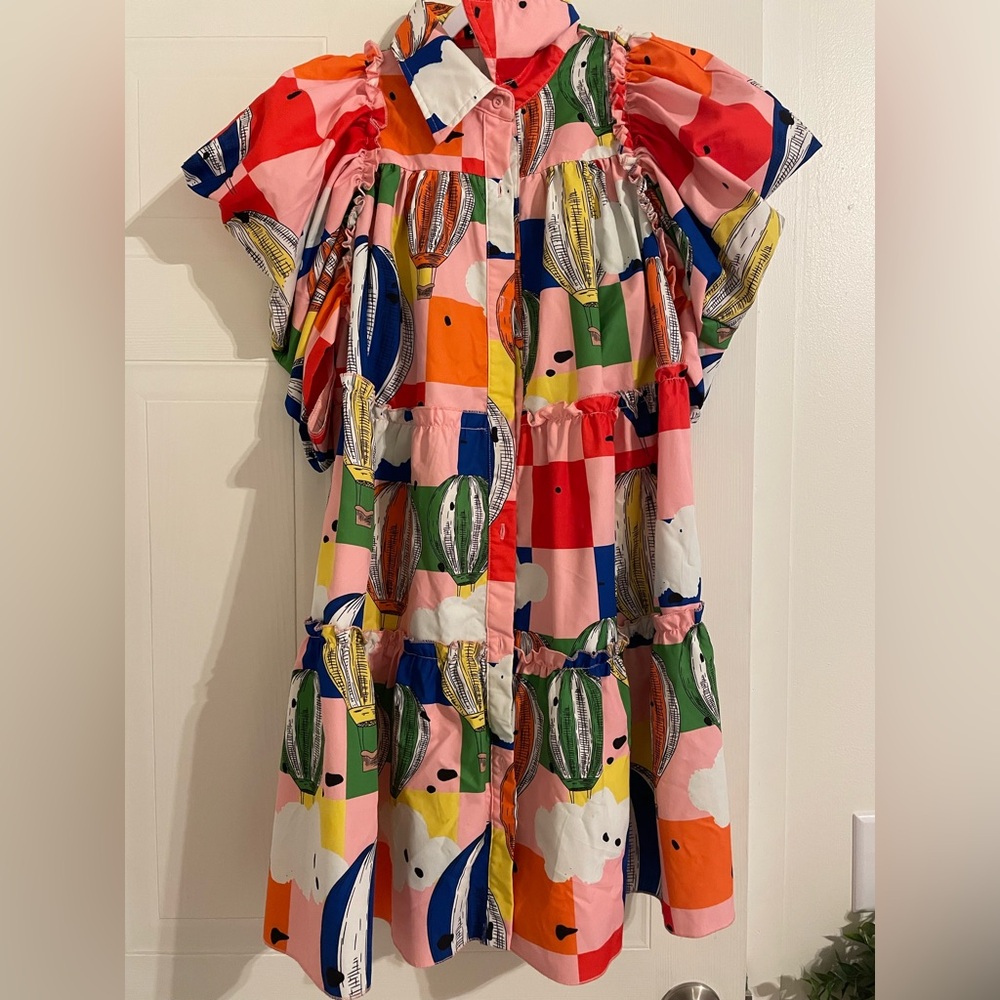 SHEIN Colorful Geometric Print Dress